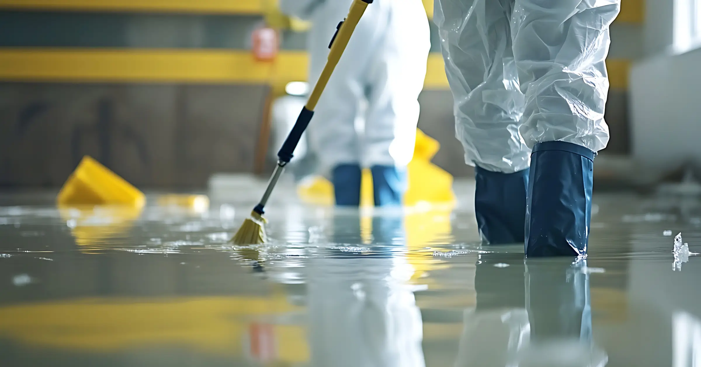 Water damage restoration background